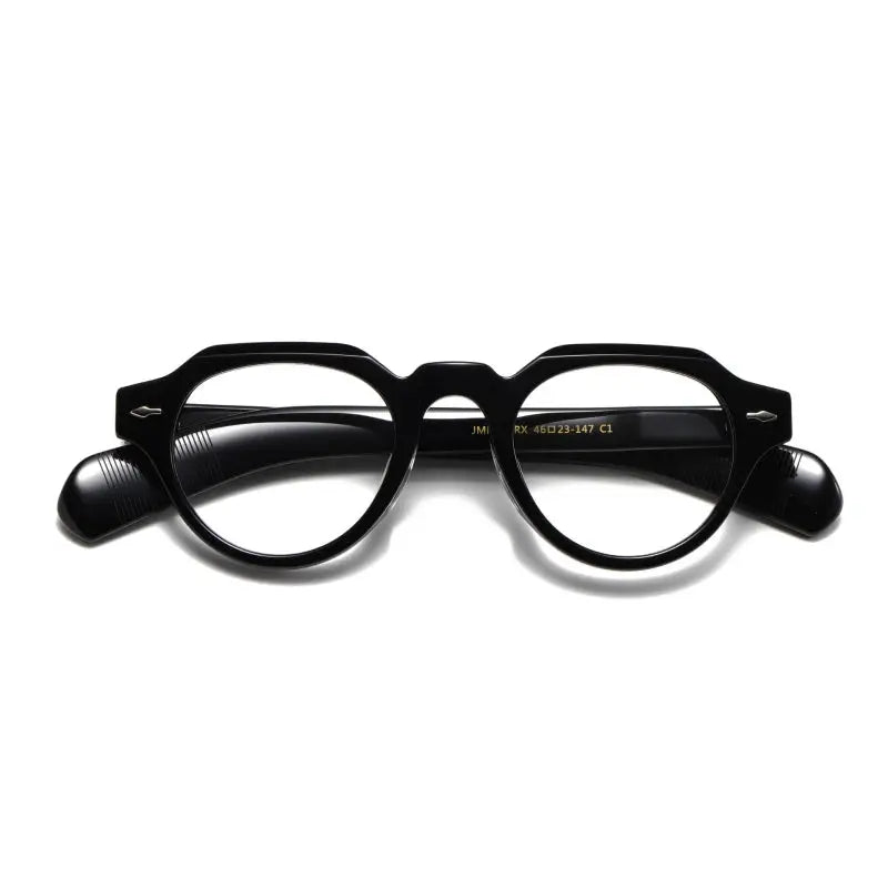 Unisex Round Full Rim Acetate Flat Top Prescription Glasses 23139 — view 7 | Rx Spectacle