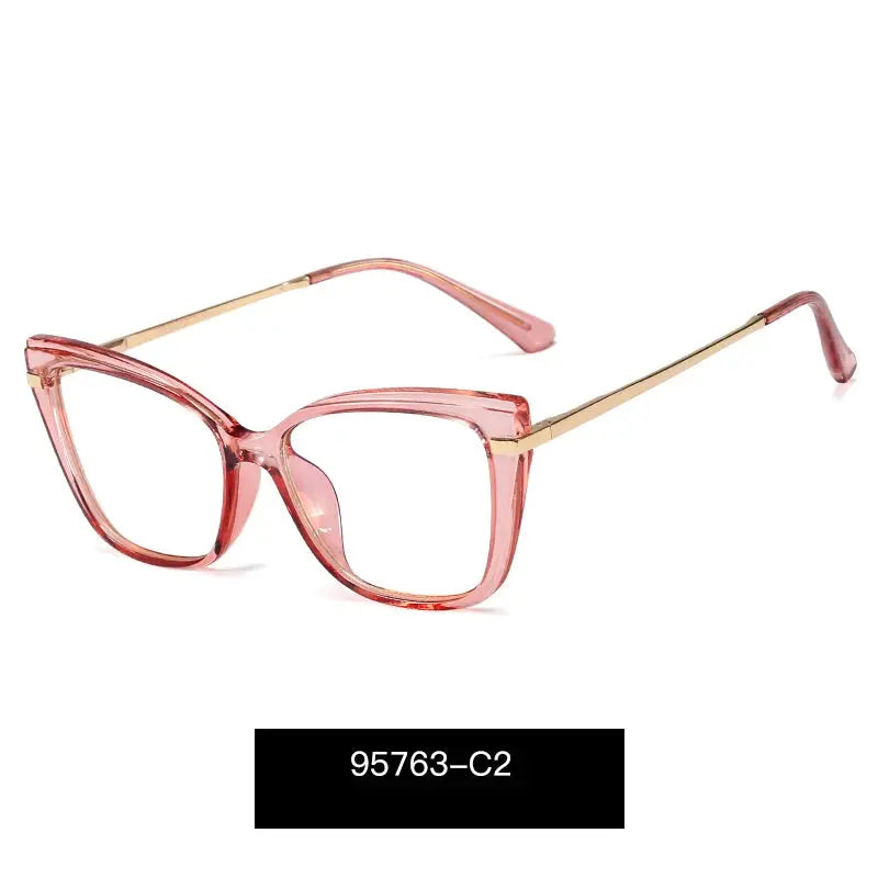 Women's Cat Eye Full Rim TR90 Prescription Glasses 95763 — view 8 | Rx Spectacle