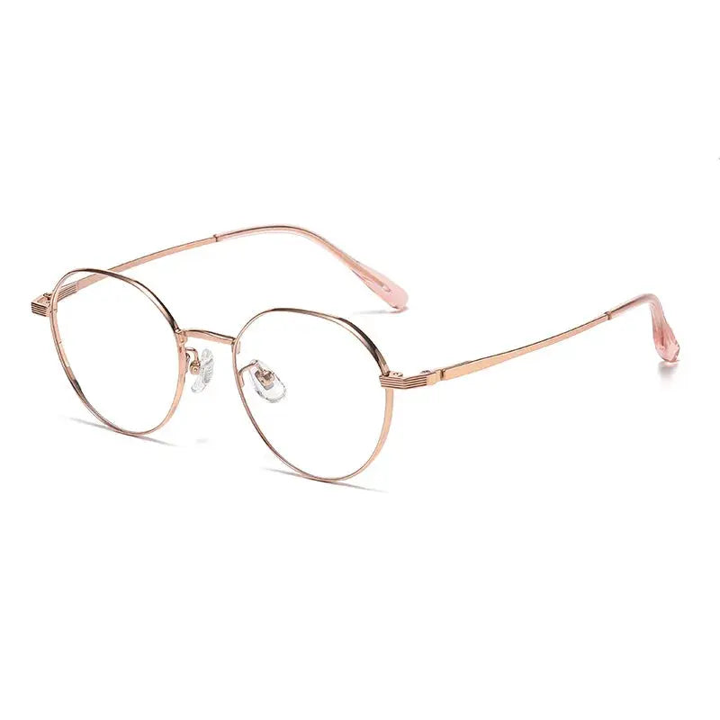 Unisex Polygon Full Rim Titanium Flat Top Prescription Glasses 98669 — view 7 | Rx Spectacle