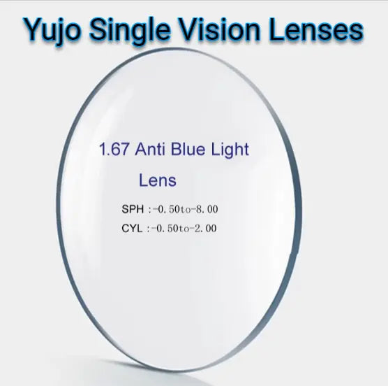 1.67 Index MR-7 Single Vision Anti Blue Light Clear Lenses — view 1 | Rx Spectacle