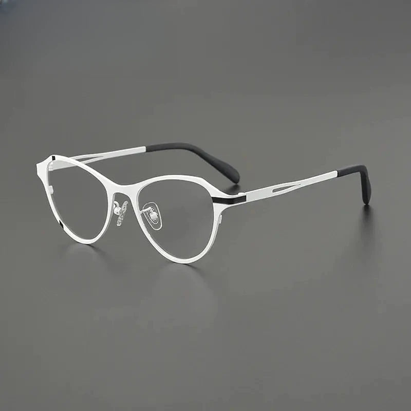 Unisex Browline Full Rim Titanium Prescription Glasses G85878 — view 8 | Rx Spectacle