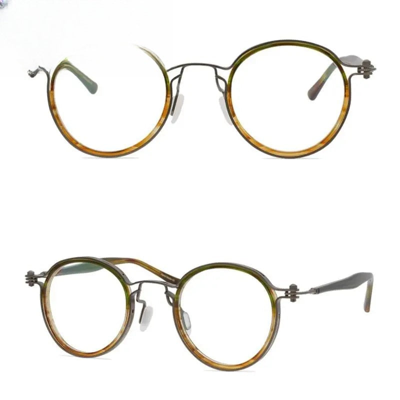 Unisex Round Full Rim Acetate Prescription Glasses Gxyj07 — view 15 | Rx Spectacle