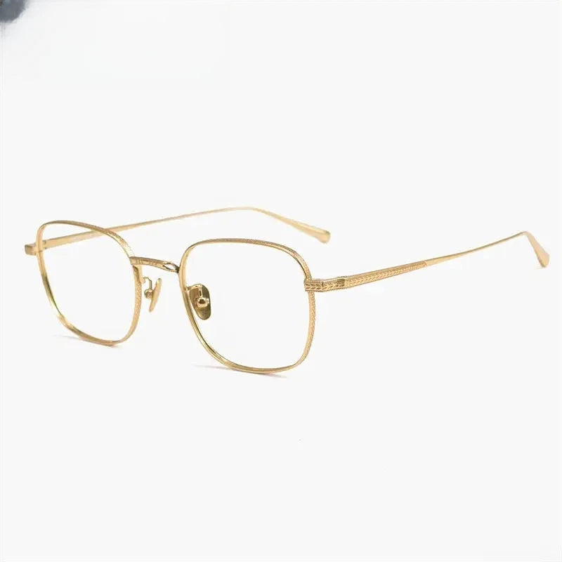 Unisex Round Full Rim Titanium Prescription Glasses 881015 — view 8 | Rx Spectacle