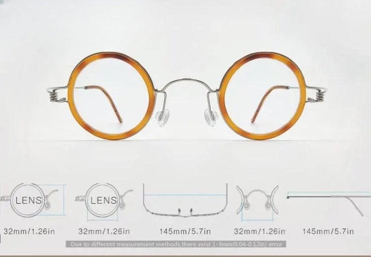 Unisex Round Full Rim Acetate Prescription Glasses Y060 — view 12 | Rx Spectacle