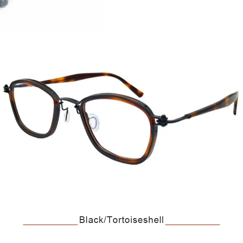 Men's Oval Full Rim Titanium Prescription Glasses 55861 — view 6 | Rx Spectacle