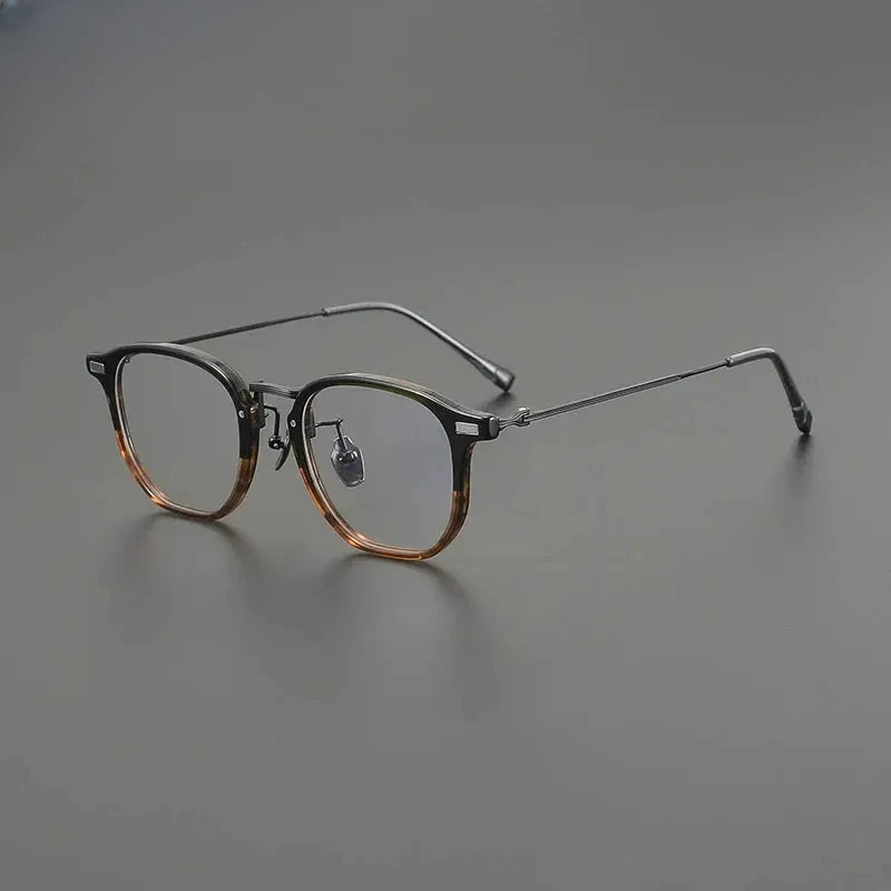 Unisex Oval Full Rim Titanium Prescription Glasses G8002 — view 7 | Rx Spectacle