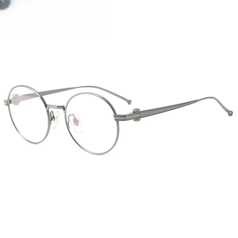 Women's Round Full Rim Titanium Prescription Glasses 310293 — view 5 | Rx Spectacle