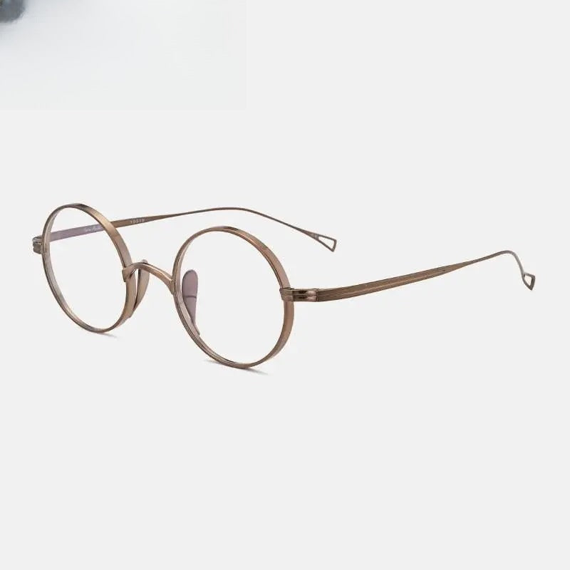 Unisex Round Full Rim Titanium Prescription Glasses Gxyj02 — view 19 | Rx Spectacle