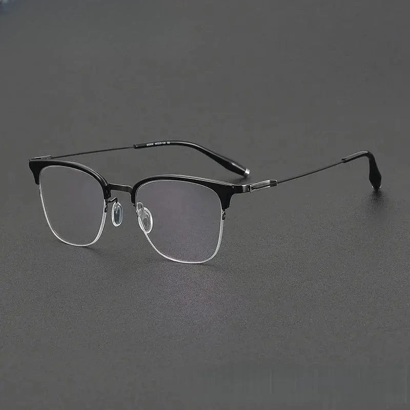 Women's Square Full Rim Titanium Prescription Glasses 802506 — view 8 | Rx Spectacle