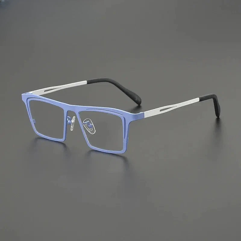Unisex Browline Full Rim Titanium Prescription Glasses G85879 — view 8 | Rx Spectacle