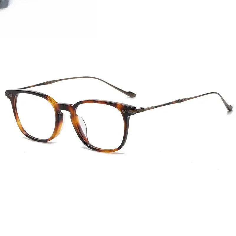 Unisex Square Full Rim Titanium Prescription Glasses 685888 — view 6 | Rx Spectacle