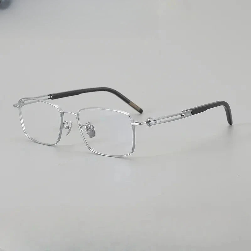 Men's Square Full Rim Titanium Prescription Glasses 611226 — view 5 | Rx Spectacle