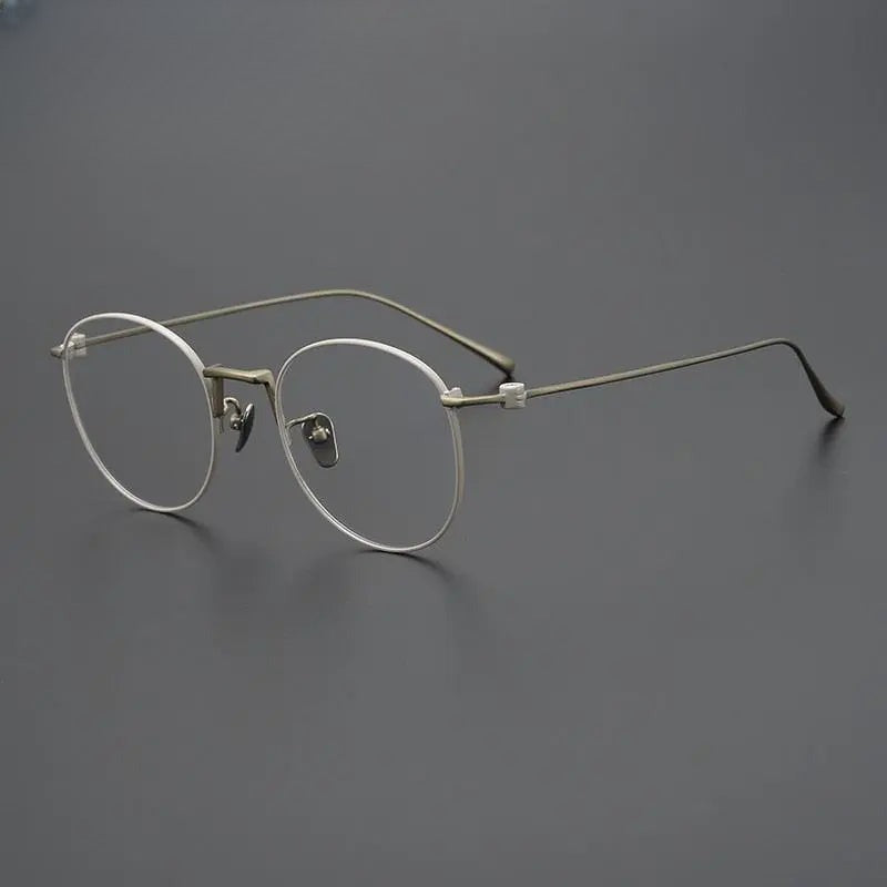 Unisex Round Full Rim Titanium Prescription Glasses Gxyj917 — view 11 | Rx Spectacle