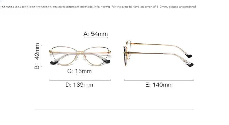 Women's Cat Eye Full Rim Titanium Reading Glasses 3030 — view 14 | Rx Spectacle