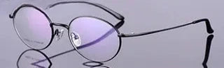 Women's Oval Full Rim Titanium Prescription Glasses 74903 — view 6 | Rx Spectacle