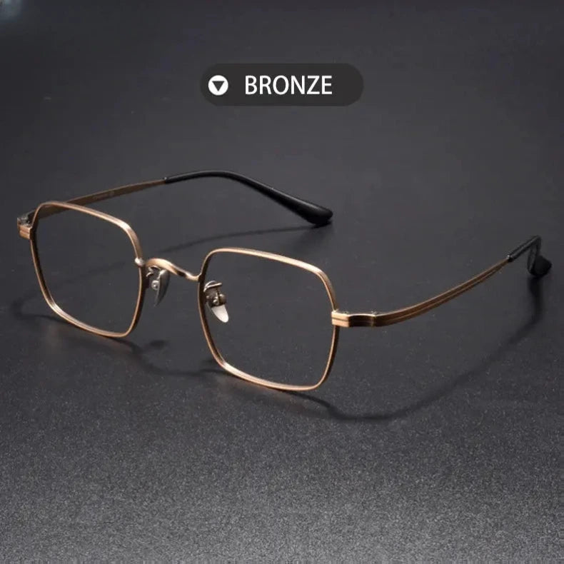 Men's Square Full Rim Titanium Reading Glasses V6801 — view 9 | Rx Spectacle
