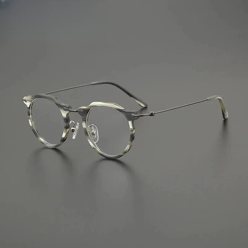 Unisex Square Full Rim Titanium Prescription Glasses G85905 — view 9 | Rx Spectacle