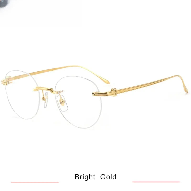 Women's Oval Rimless Titanium Prescription Glasses 303420 — view 5 | Rx Spectacle