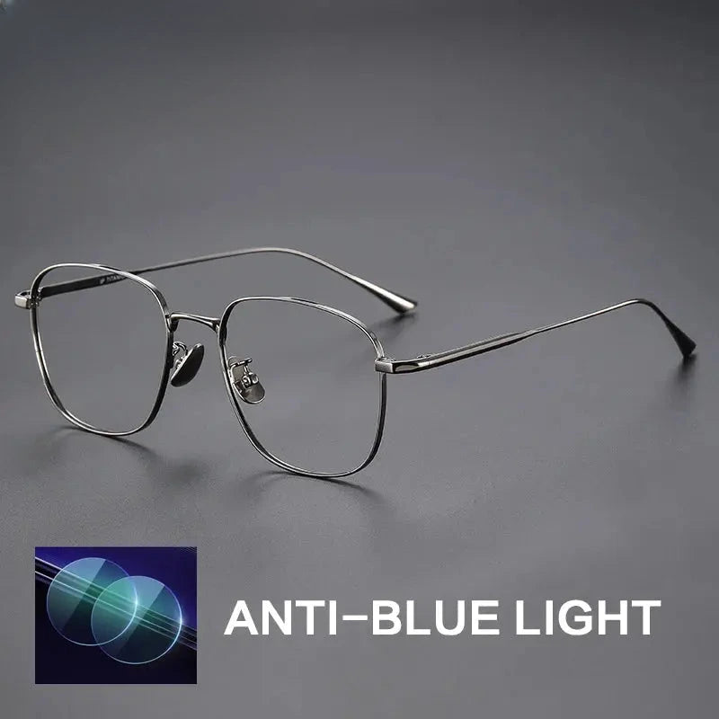 Unisex Polygon Full Rim Titanium Reading Glasses 531845 — view 10 | Rx Spectacle