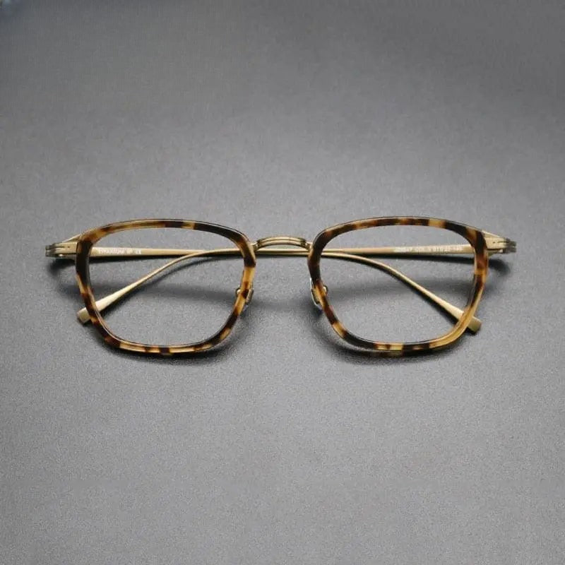 Unisex Square Full Rim Titanium Prescription Glasses Gxyj548 — view 10 | Rx Spectacle