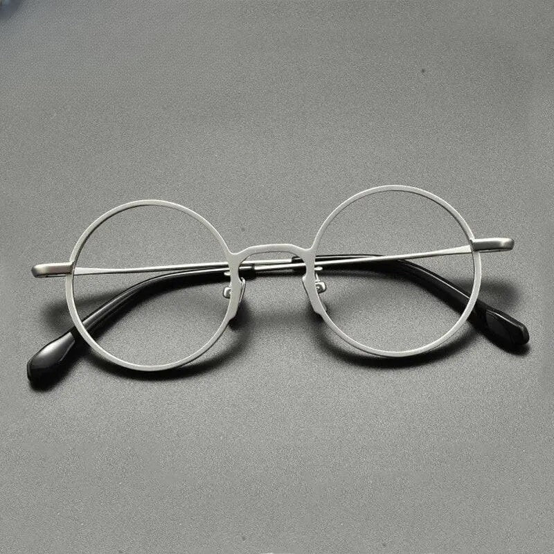 Unisex Round Full Rim Titanium Prescription Glasses Gxyj847 — view 10 | Rx Spectacle