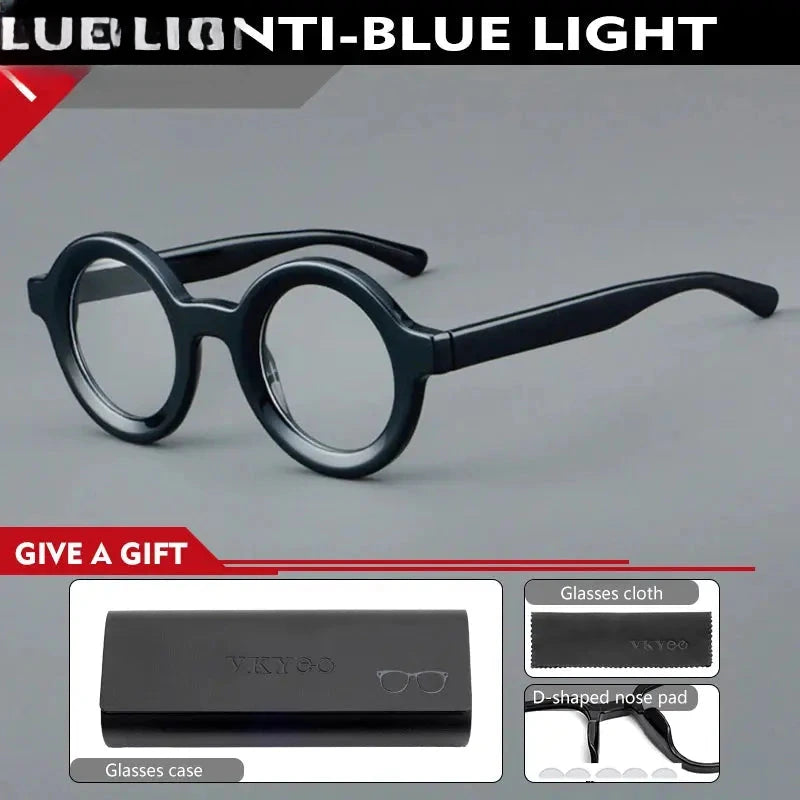 Unisex Round Full Rim Acetate Reading Glasses 623103 — view 9 | Rx Spectacle
