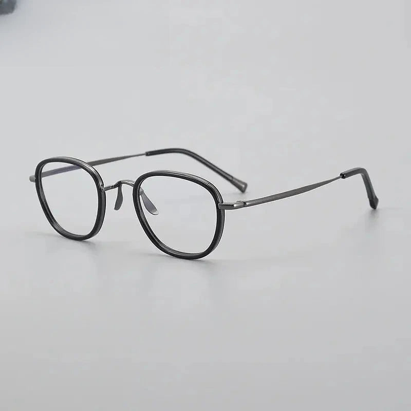 Unisex Polygon Full Rim Titanium Prescription Glasses 881750 — view 6 | Rx Spectacle