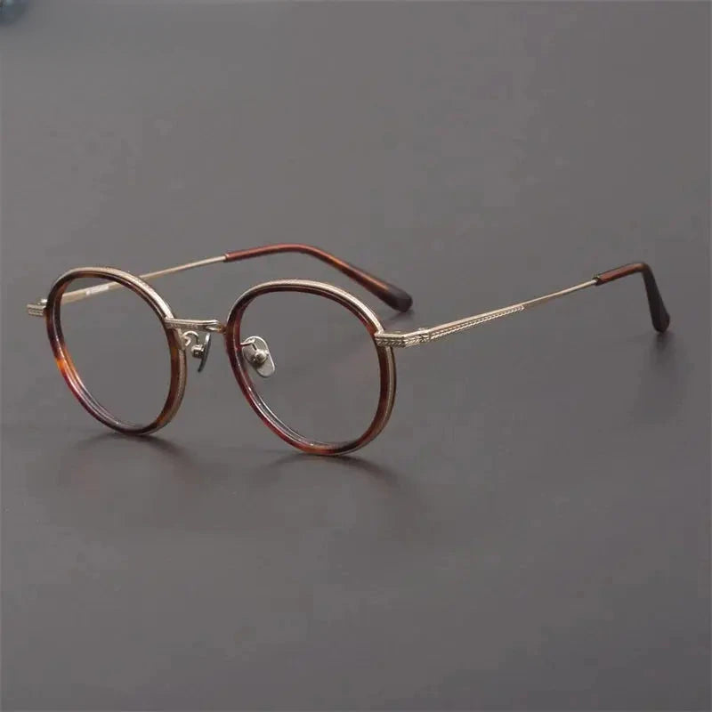 Unisex Oval Full Rim Titanium Prescription Glasses 889027 — view 6 | Rx Spectacle