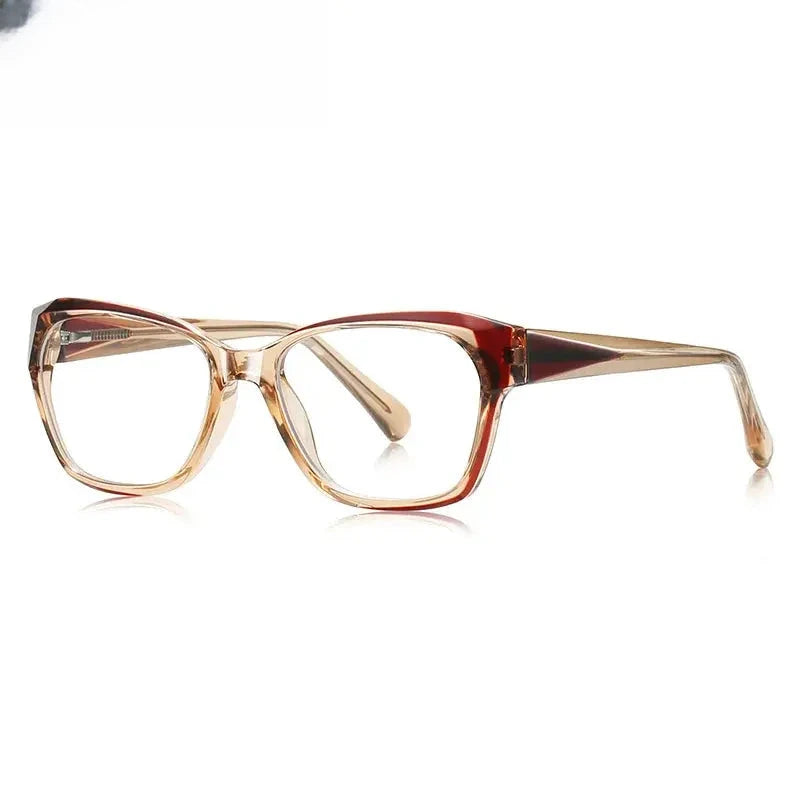 Women's Square Full Rim Titanium Prescription Glasses 81006 — view 8 | Rx Spectacle
