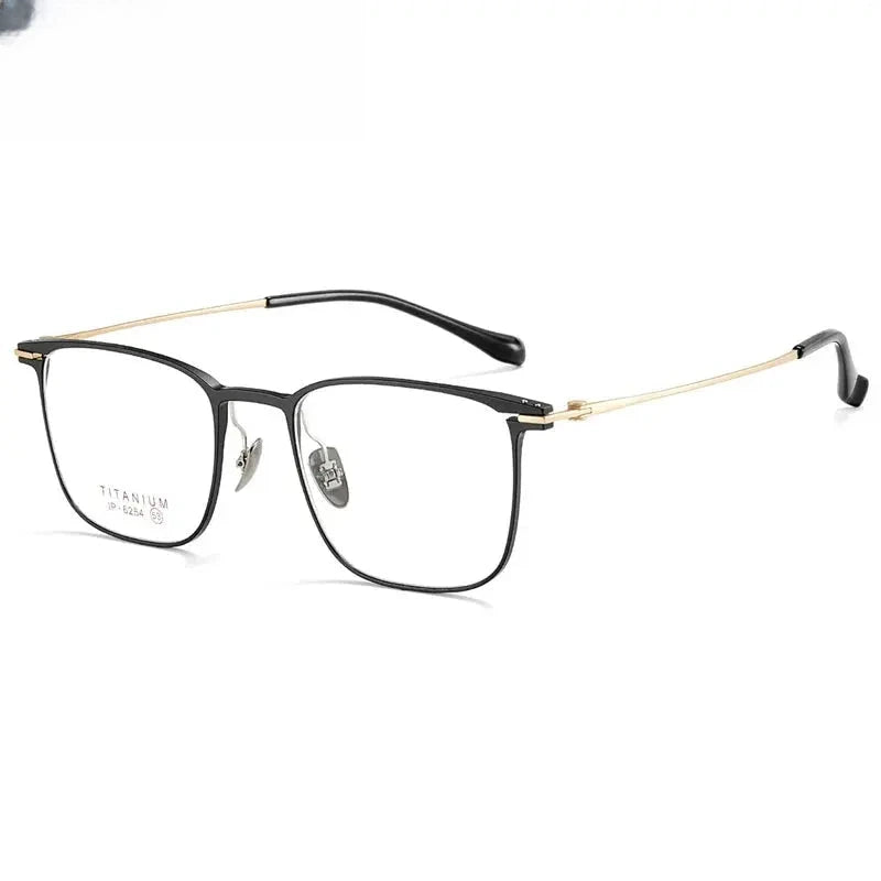 Unisex Square Full Rim Titanium Prescription Glasses 406254 — view 6 | Rx Spectacle