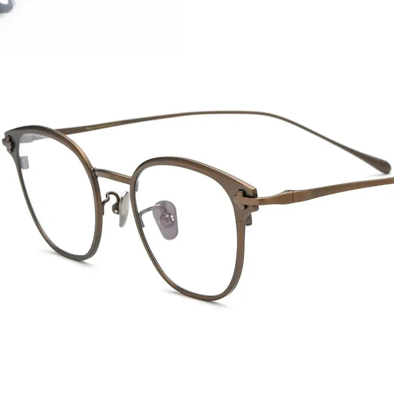 Unisex Square Full Rim Titanium Prescription Glasses 314211 — view 6 | Rx Spectacle