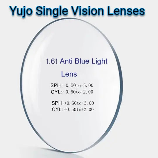 1.61 Index MR-8 Single Vision Anti Blue Light Clear Lenses — view 1 | Rx Spectacle
