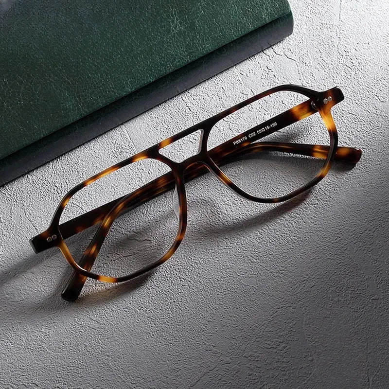 Unisex Round Full Rim Acetate Prescription Glasses 1232 — view 7 | Rx Spectacle