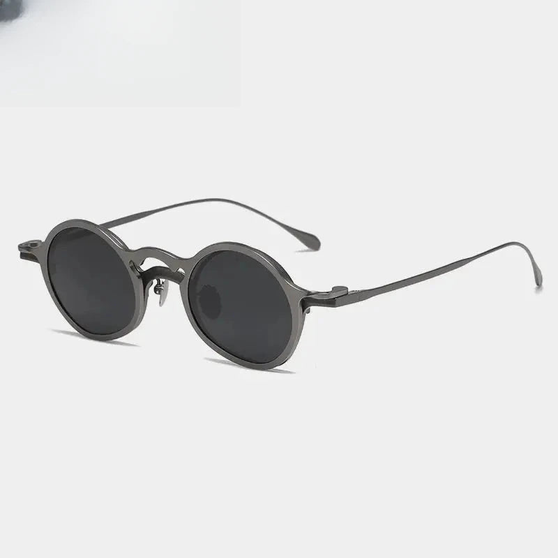 Unisex Round Full Rim Titanium Clip-On Prescription Glasses 1485 — view 9 | Rx Spectacle