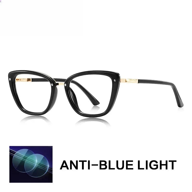 Women's Square Full Rim Titanium Reading Glasses Gxy2220 — view 8 | Rx Spectacle
