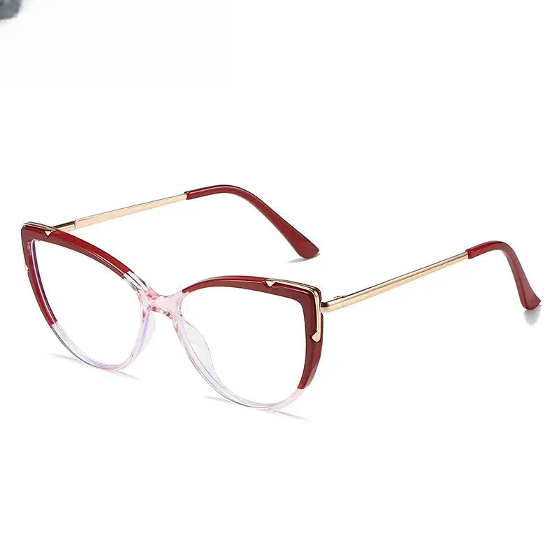 Women's Cat Eye Full Rim Titanium Prescription Glasses 415005 — view 8 | Rx Spectacle