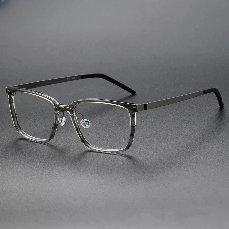 Women's Square Full Rim Titanium Prescription Glasses 182144 — view 8 | Rx Spectacle