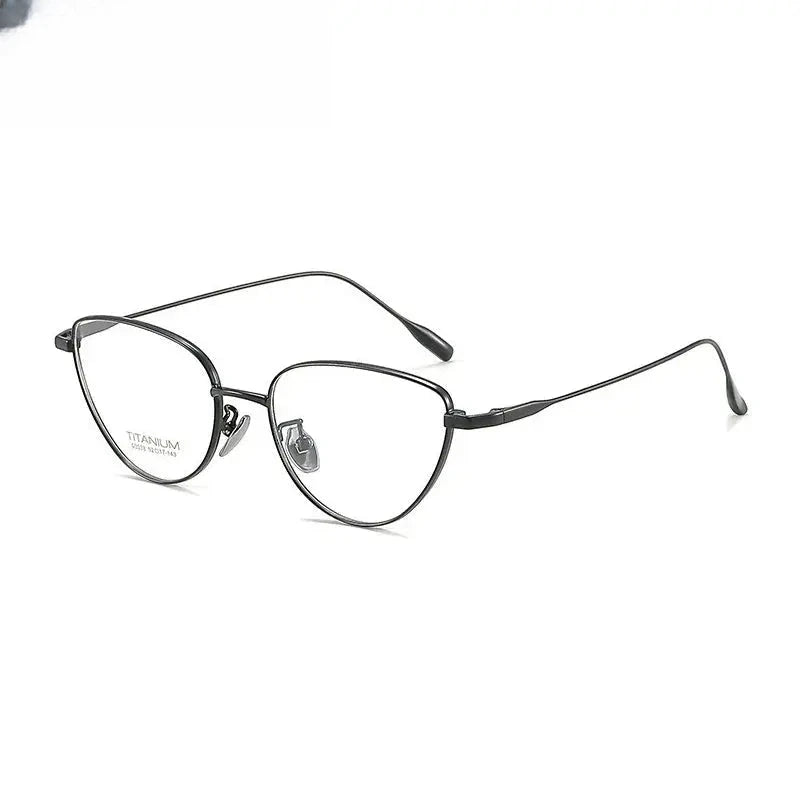 Women's Cat Eye Full Rim Titanium Prescription Glasses 503038 — view 7 | Rx Spectacle