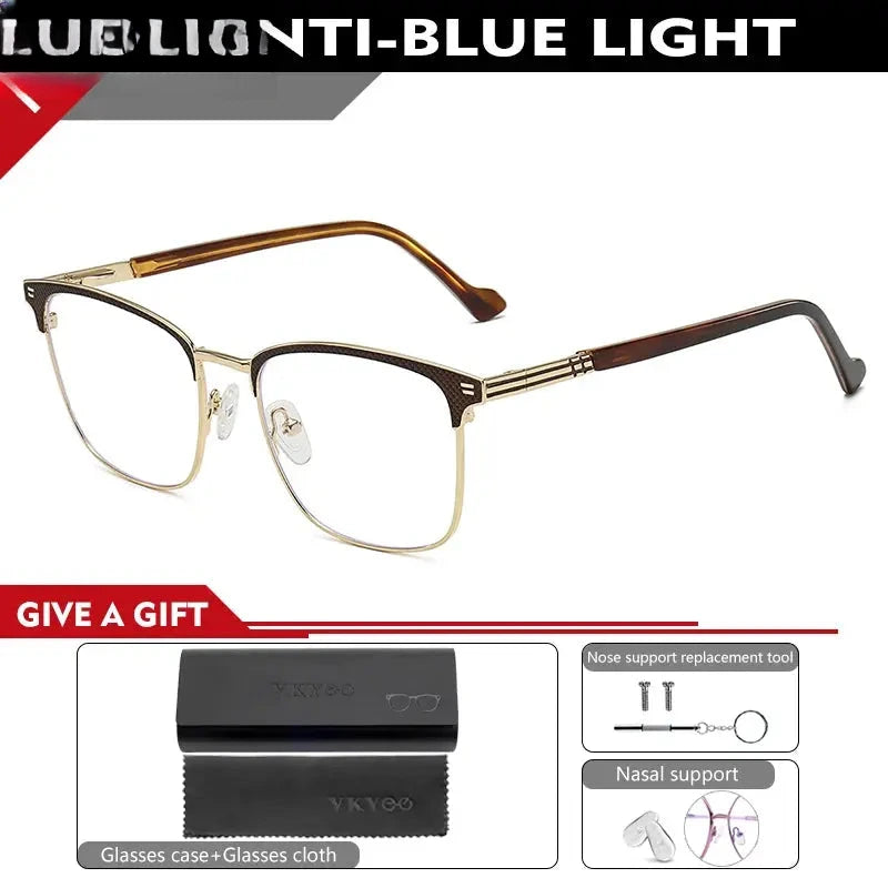 Unisex Square Full Rim Alloy Reading Glasses 779002 — view 6 | Rx Spectacle