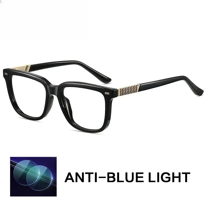 Unisex Square Full Rim Titanium Reading Glasses G84006 — view 7 | Rx Spectacle