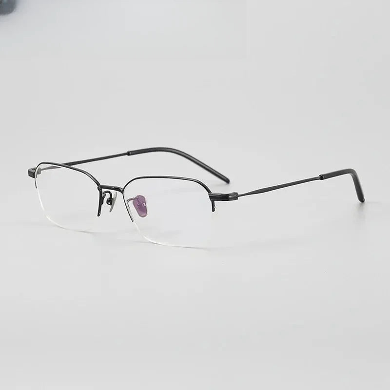 Men's Square Rimless Titanium Prescription Glasses 69941 — view 6 | Rx Spectacle