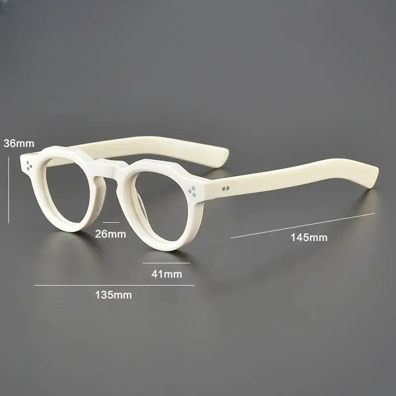 Unisex Round Full Rim Acetate Flat Top Prescription Glasses Gxyj1054 — view 12 | Rx Spectacle