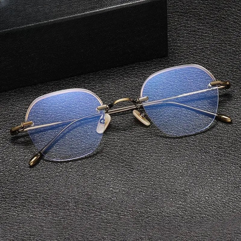 Unisex Irregular Full Rim Titanium Prescription Glasses Gxyj1039 — view 8 | Rx Spectacle