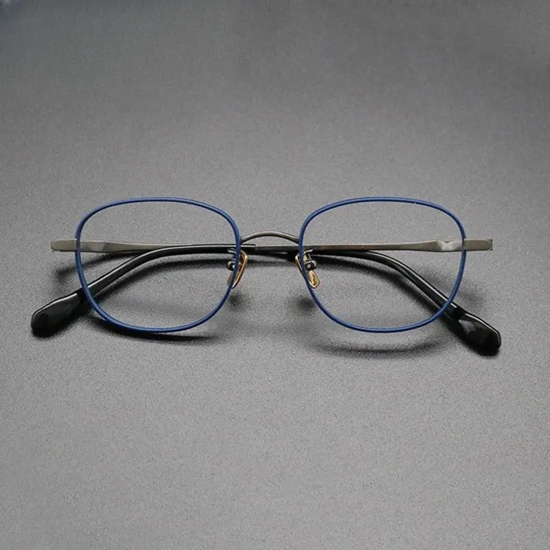 Unisex Square Full Rim Titanium Prescription Glasses Gxyj616 — view 12 | Rx Spectacle