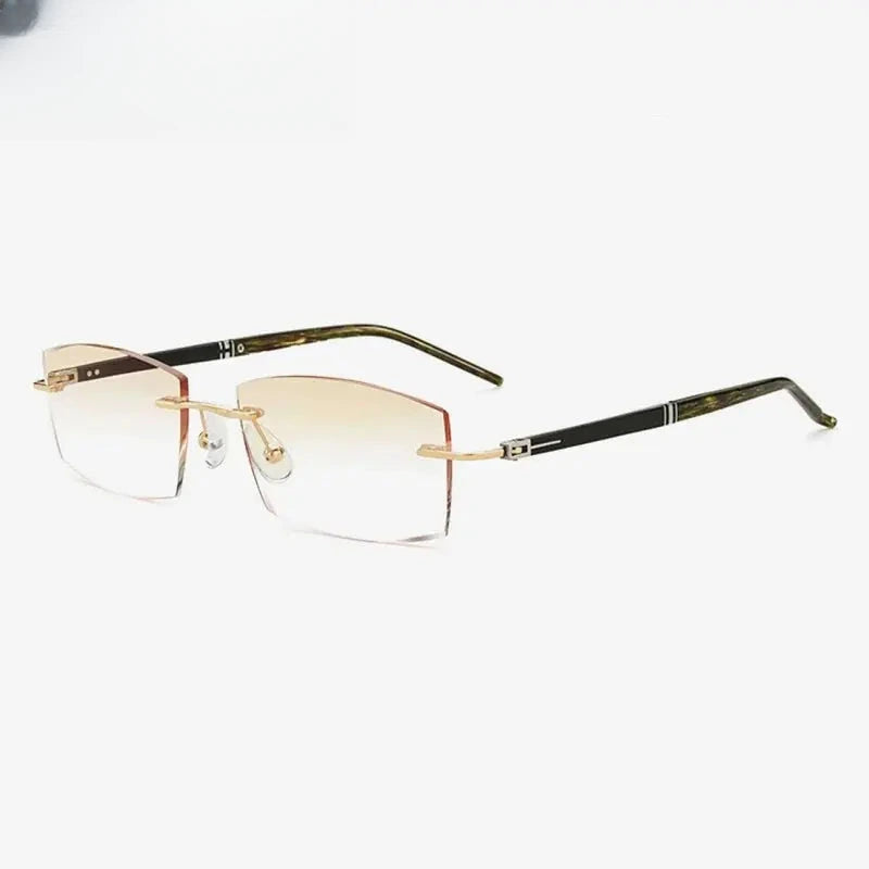 Men's Square Rimless Titanium Prescription Glasses 520566 — view 5 | Rx Spectacle