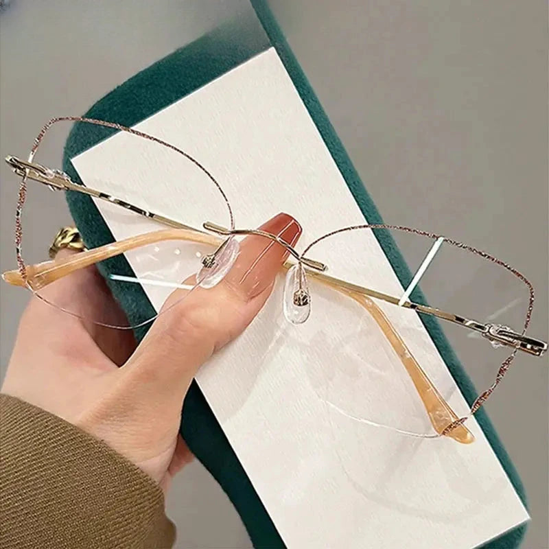 Women's Cat Eye Full Rim Titanium Prescription Glasses 213517 — view 5 | Rx Spectacle