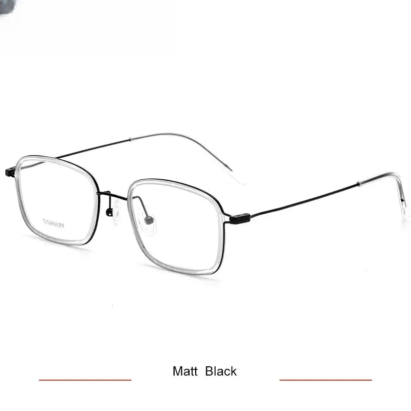 Unisex Square Full Rim Titanium Prescription Glasses 16046 — view 8 | Rx Spectacle