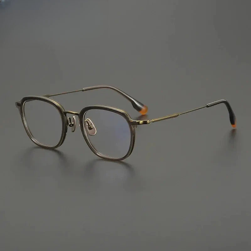 Unisex Square Full Rim Titanium Prescription Glasses Gxyj2805 — view 7 | Rx Spectacle
