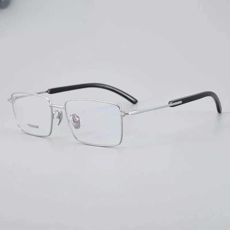 Unisex Square Full Rim Titanium Prescription Glasses 402301 — view 5 | Rx Spectacle