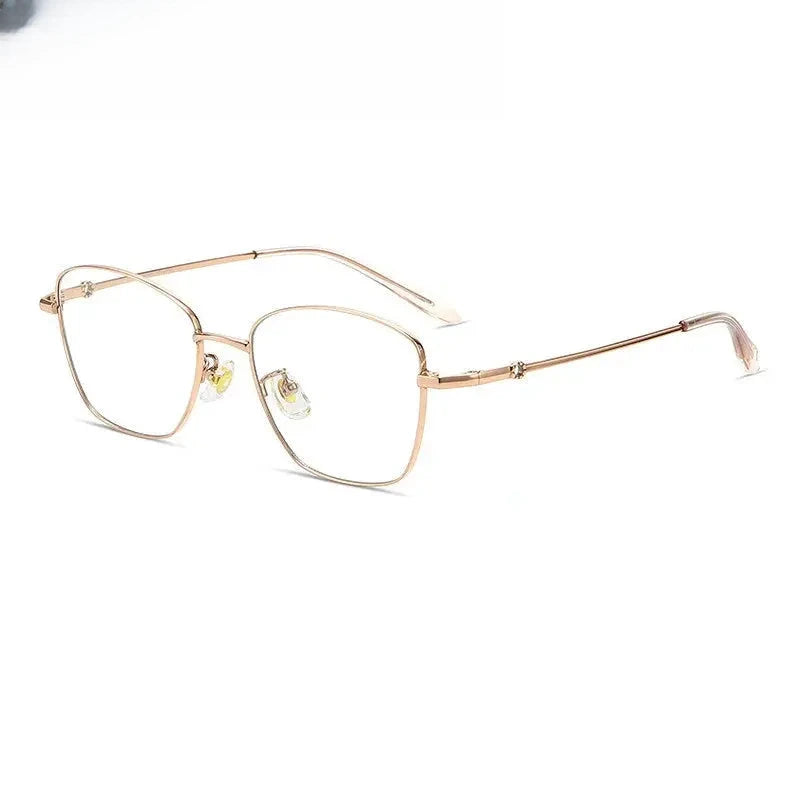 Women's Square Full Rim Titanium Prescription Glasses 878003 — view 6 | Rx Spectacle